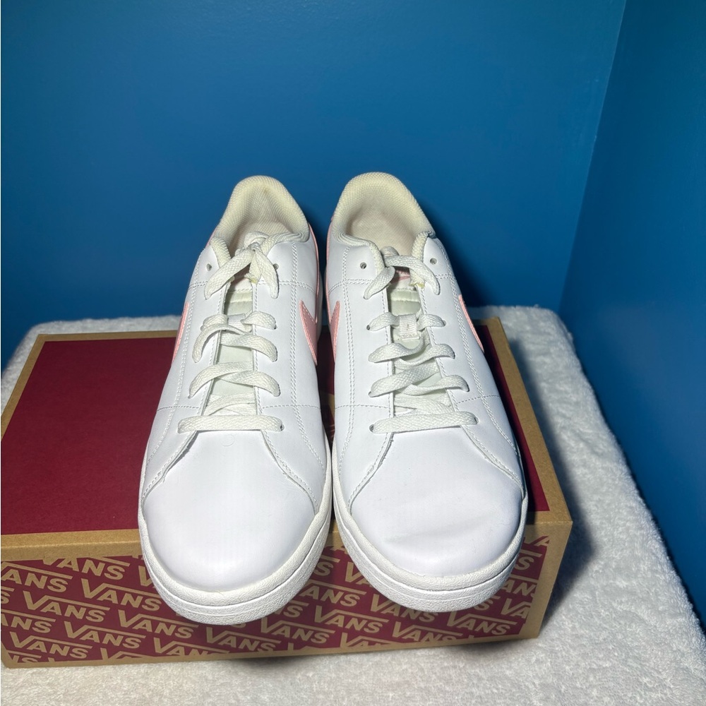 Nike White and Pink Women's Sneakers